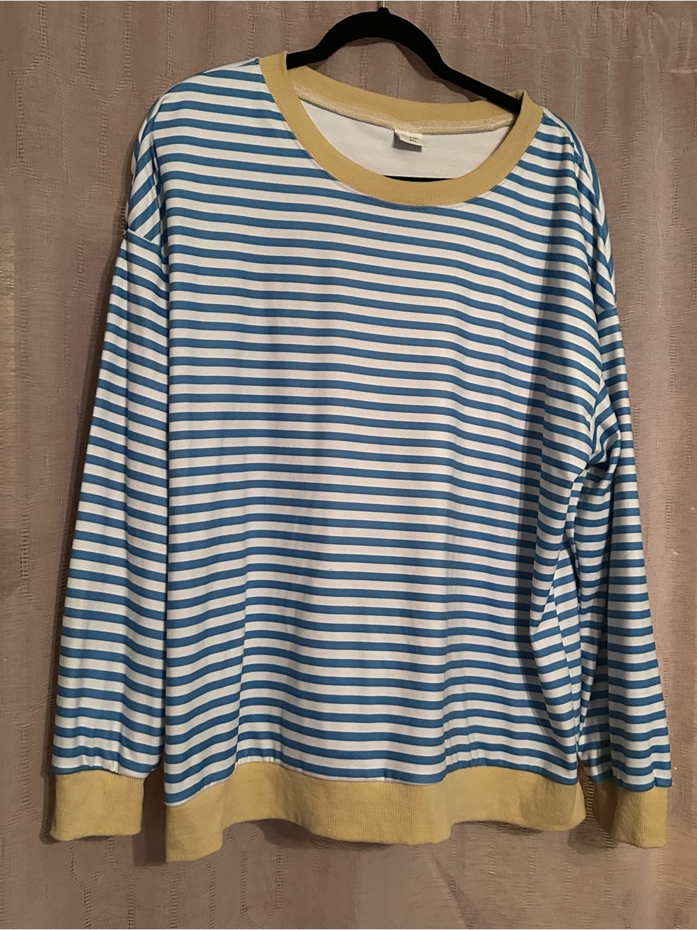 Blue & Yellow Preppy Striped Sweater